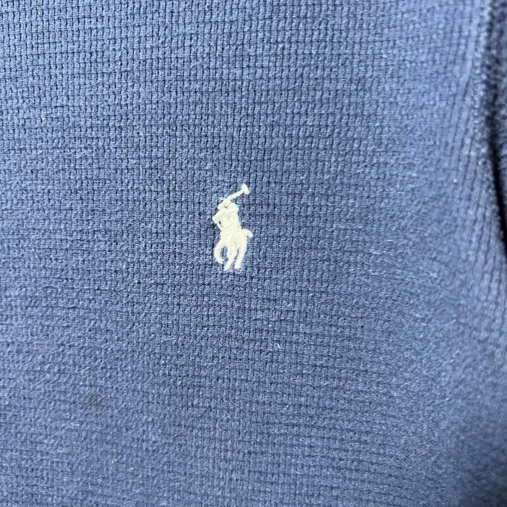 Polo Ralph Lauren Mens Navy‎ Blue Waffle Knit Thermal Long Sleeve Sleep Shirt S